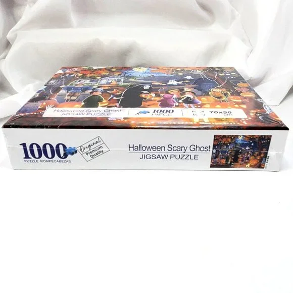 1000-Piece Halloween Jigsaw Puzzle Halloween Scary Ghosts Haunted Fun 70x50cm - Picture 4 of 5